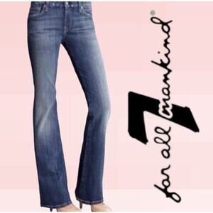 7 for All Mankind Distressed Rhinestone Detail Bootcut Jeans Women's Size 29